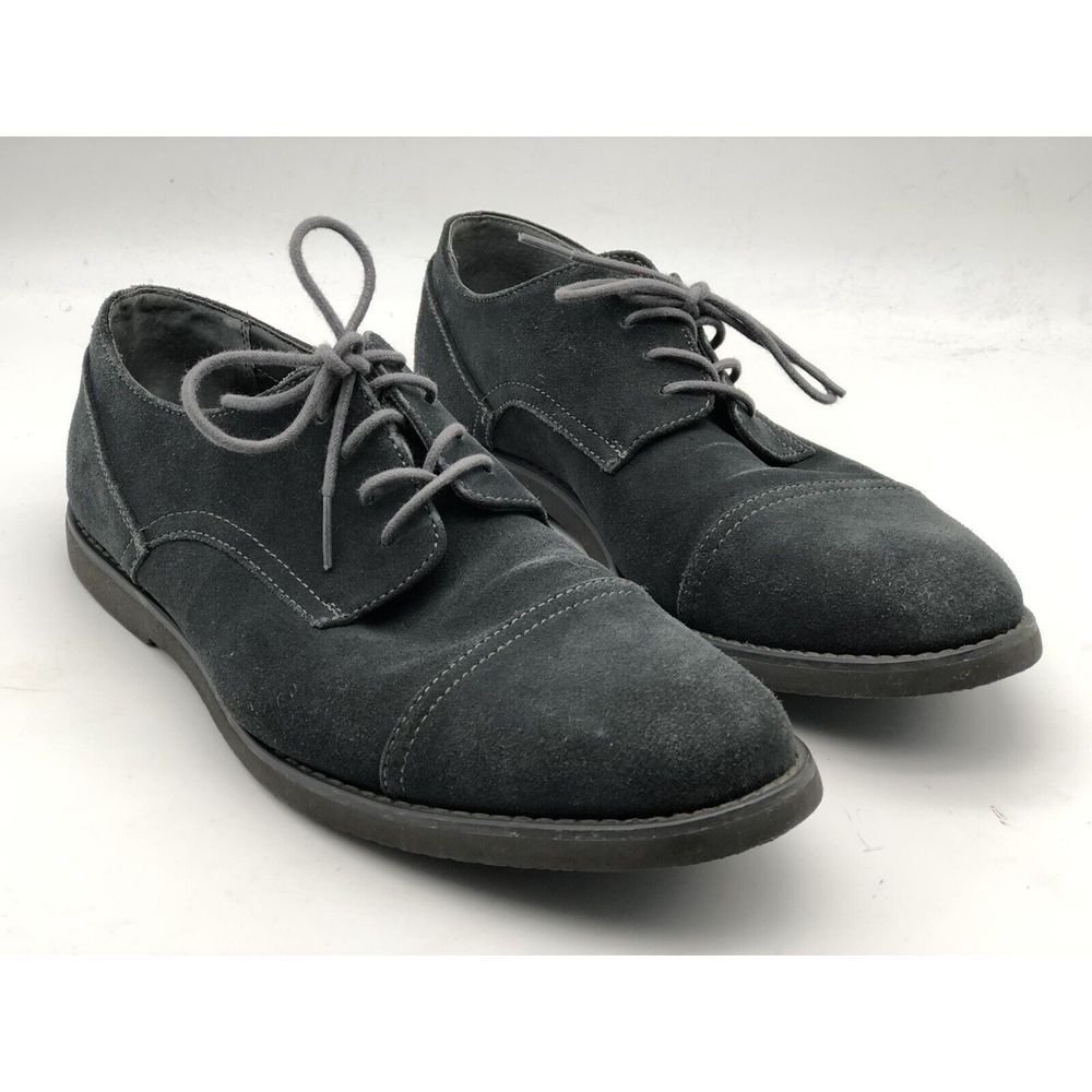 Calvin Klein Men's Casual Shoes Gray Suede Cap‎ Toe Oxfords US Size 11 EU 44